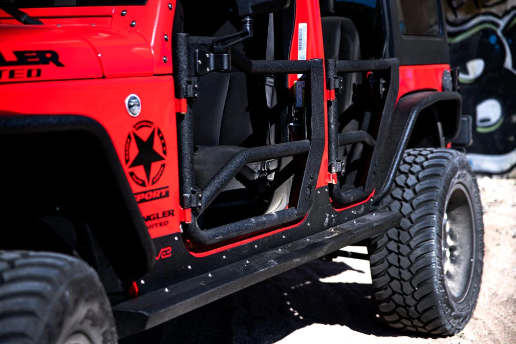 Body Armor 4x4 JK-6154 Tube Doors Front, Pair for Select Jeep Wrangler, Jeep Wrangler JK