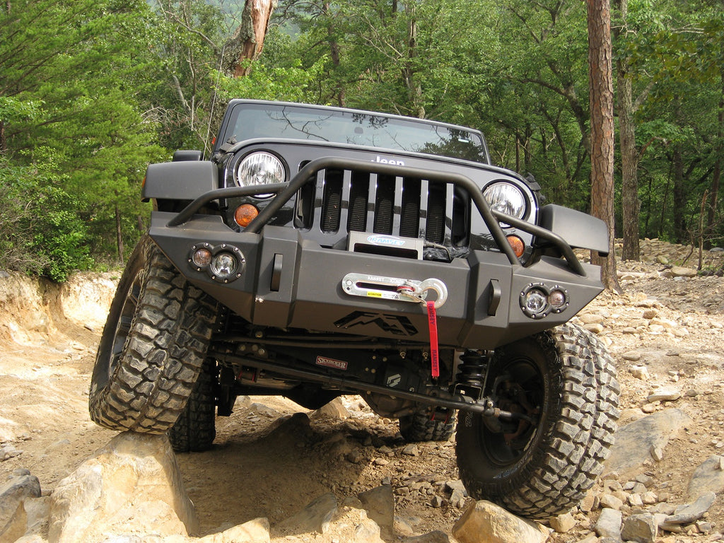 Fab Fours JK07-B1850-B Lifestyle Winch Front Bumper for Select Jeep Wrangler, Jeep Wrangler JK