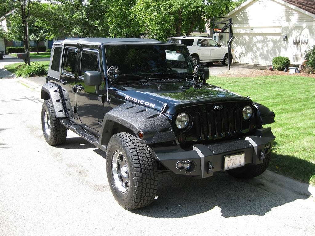 Fab Fours JK07-B1851-B Lifestyle Winch Front Bumper for Select Jeep Wrangler, Jeep Wrangler JK