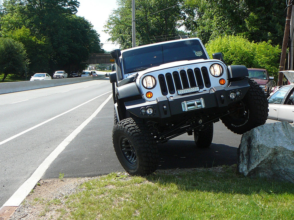 Fab Fours JK07-B1851-B Lifestyle Winch Front Bumper for Select Jeep Wrangler, Jeep Wrangler JK