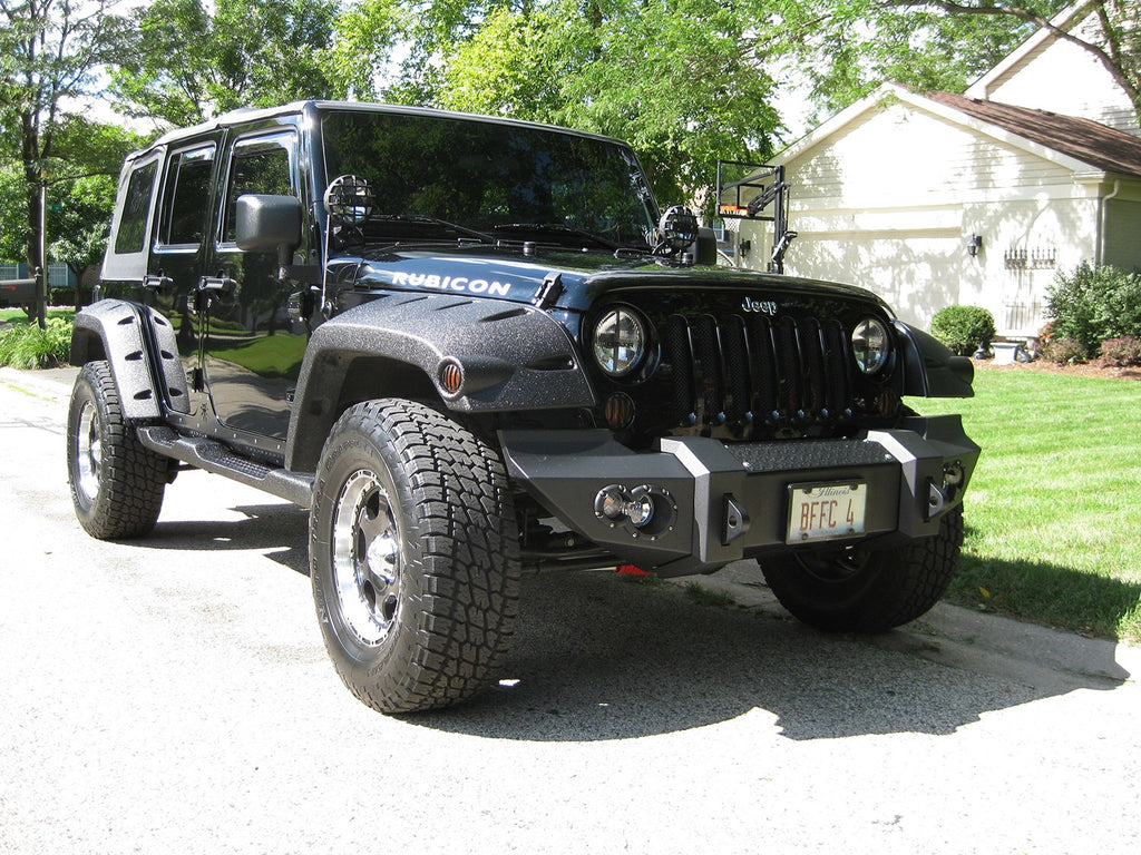 Fab Fours JK07-B1851-1 Lifestyle Winch Front Bumper for Select Jeep Wrangler, Jeep Wrangler JK
