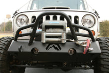 Load image into Gallery viewer, Fab Fours JK07-B1854-B Hardcore Stubby Winch Front Bumper for Select Jeep Wrangler, Jeep Wrangler JK