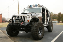 Load image into Gallery viewer, Fab Fours JK07-B1854-B Hardcore Stubby Winch Front Bumper for Select Jeep Wrangler, Jeep Wrangler JK