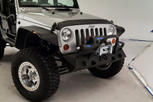 Load image into Gallery viewer, Fab Fours JK07-B1854-1 Hardcore Stubby Winch Front Bumper for Select Jeep Wrangler, Jeep Wrangler JK