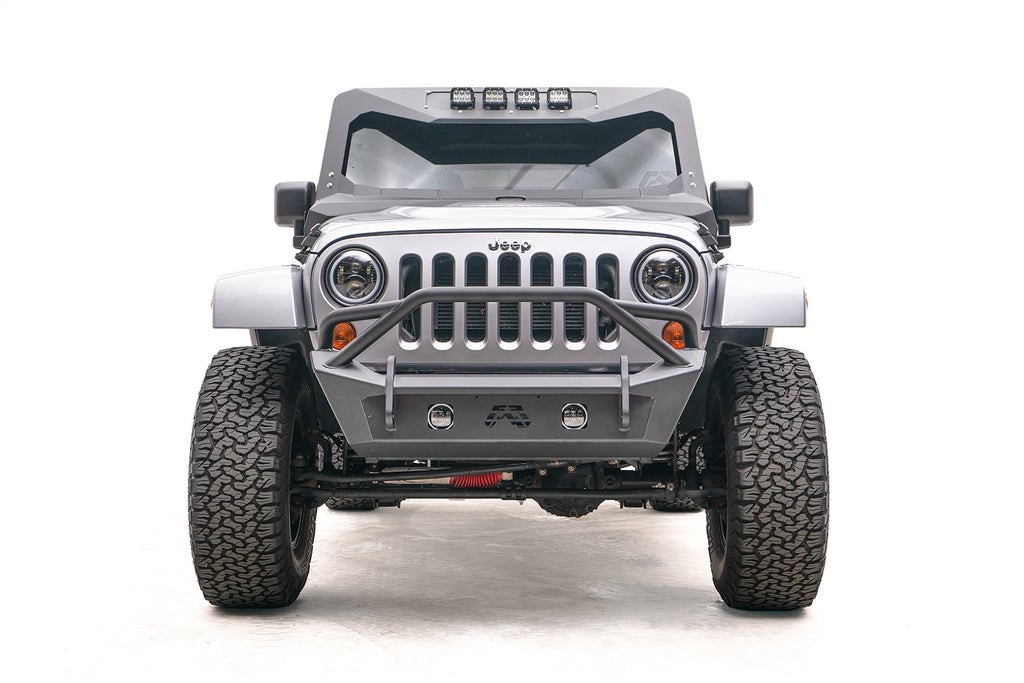 Fab Fours JK07-B1952-B Stubby Bumper for Select Jeep Wrangler, Jeep Wrangler JK