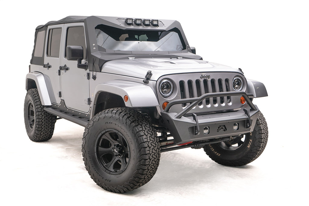 Fab Fours JK07-B1952-1 Stubby Bumper for Select Jeep Wrangler, Jeep Wrangler JK