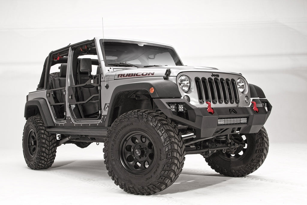 Fab Fours JK07-D1851-B Vengeance Front Bumper for Select Jeep Wrangler, Jeep Wrangler JK