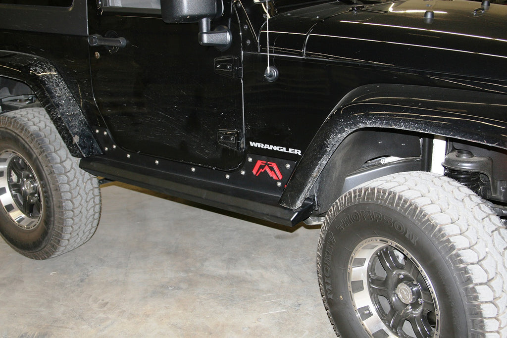 Fab Fours JK07-G1350-B Rock Slider for Select Jeep Wrangler, Jeep Wrangler JK