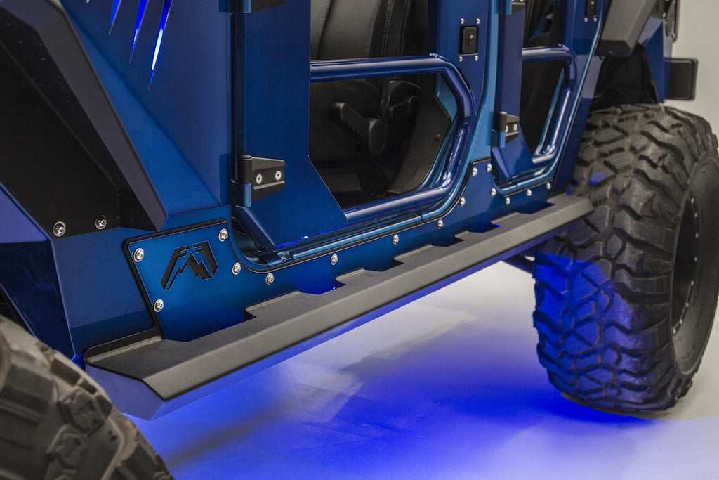 Fab Fours JK07-G1450-B Light Rock Slider for Select Jeep Wrangler, Jeep Wrangler JK