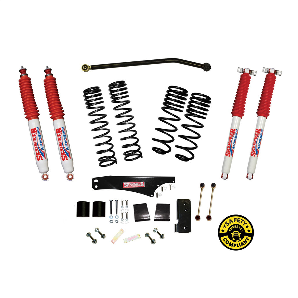 Skyjacker JK35BPNLT 3.5-4 Inch Dual Rate Long Travel Suspension Lift Kit for Select Jeep Wrangler, Jeep Wrangler JK