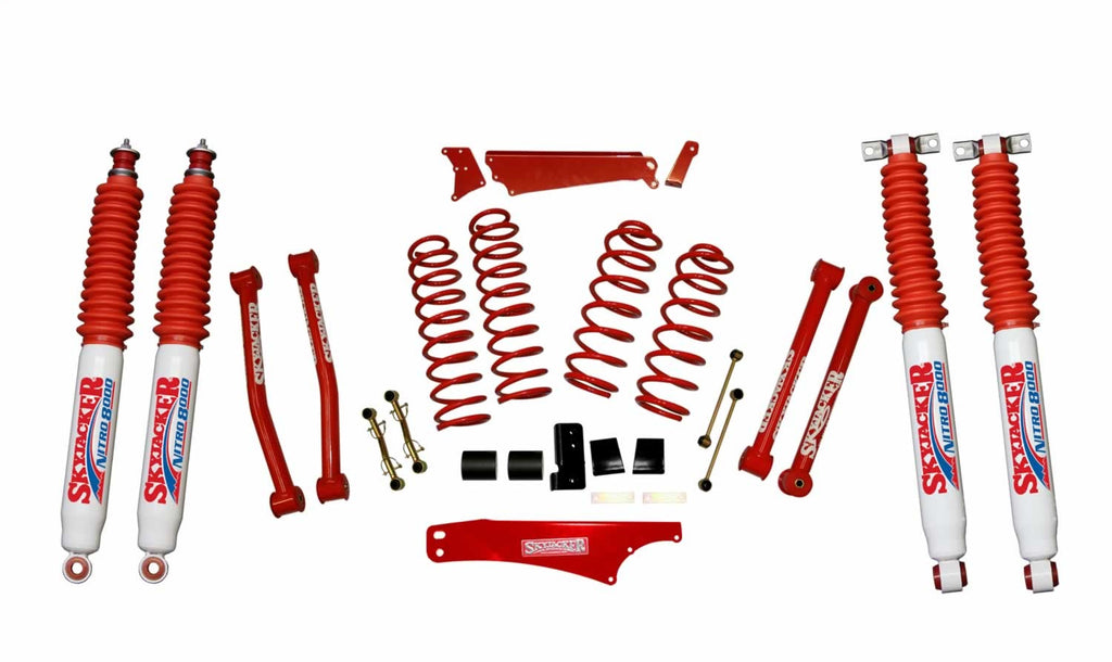 Skyjacker JK401KCR-N 4IN. LIT; 07-09JK RED W/NITROS for Select Jeep Wrangler, Jeep Wrangler JK