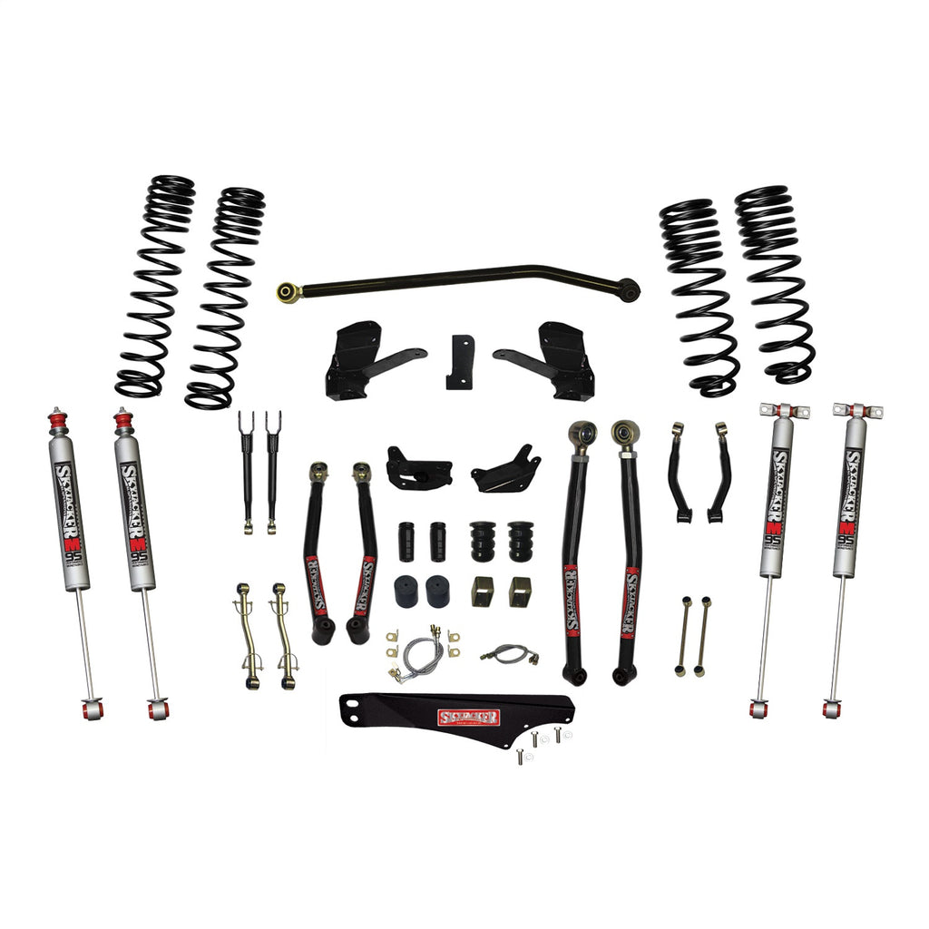 Skyjacker JK70LKLT-SX-M 7 Inch Dual Rate Long Travel Long Arm Suspension Lift Kit/M95 Monotube Shocks for Select Jeep Wrangler, Jeep Wrangler JK