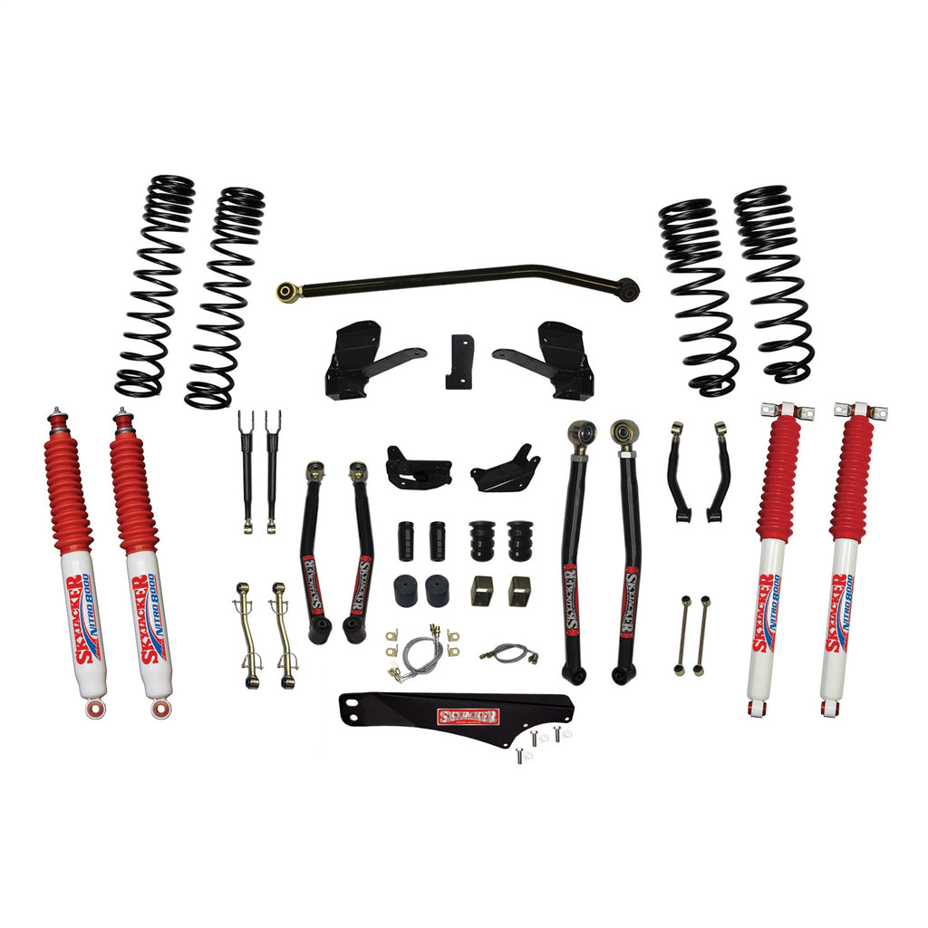 Skyjacker JK70LKLT-SX-N 7 Inch Dual Rate Long Travel Long Arm Suspension Lift Kit/Nitro 8000 Shocks for Select Jeep Wrangler, Jeep Wrangler JK