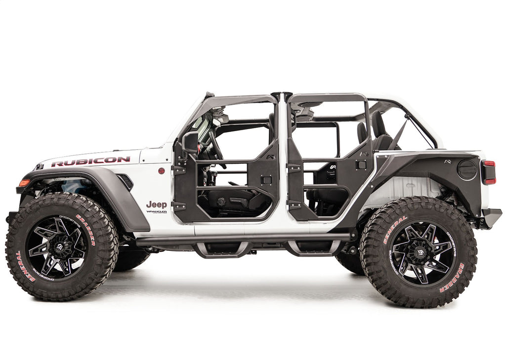 Fab Fours JL1030-B Full Tube Doors for Select Jeep Gladiator, Jeep Wrangler