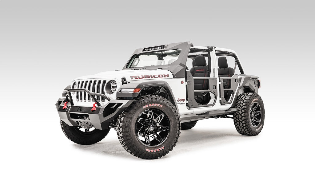Fab Fours JL1033-B Half Tube Doors for Select Jeep Gladiator, Jeep Wrangler