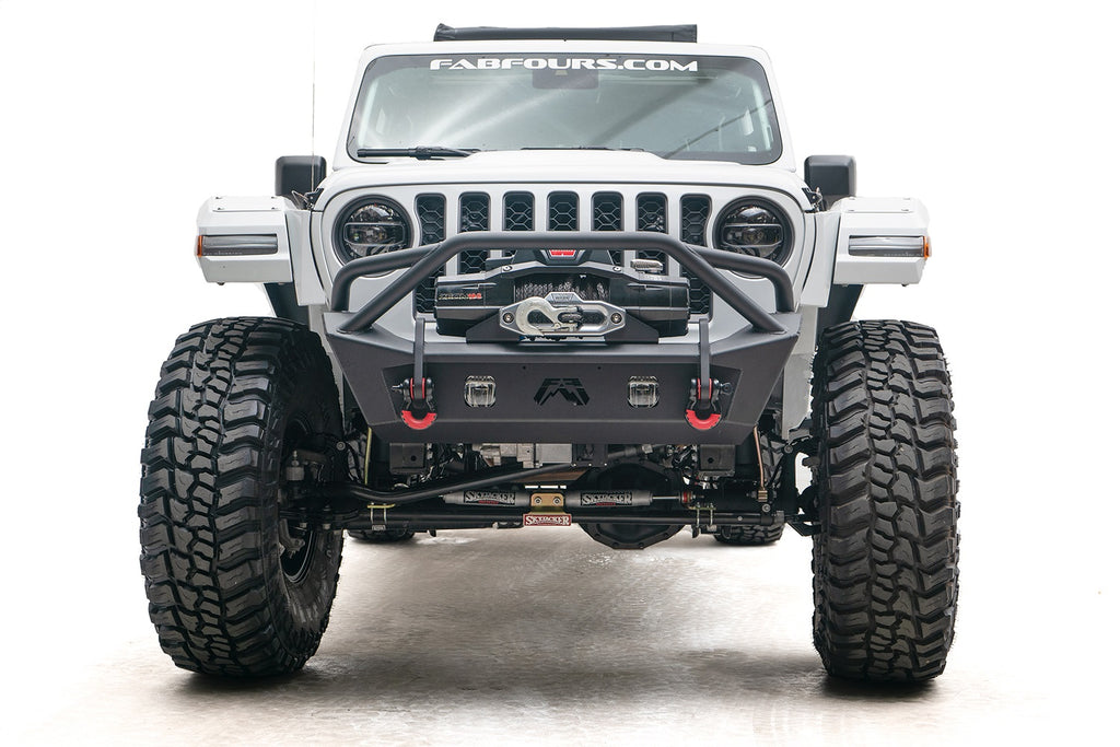 Fab Fours JL18-B4752-1 Stubby Bumper for Select Jeep Gladiator, Jeep Wrangler