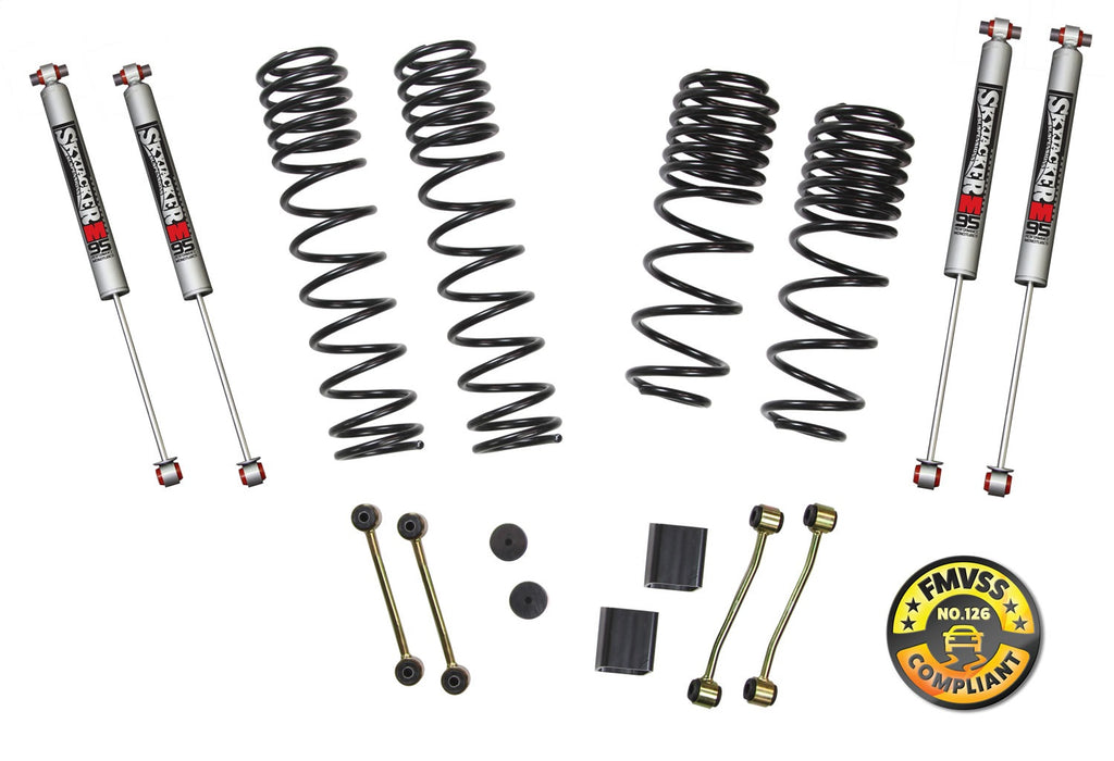 Skyjacker JL20RBPMLT Jeep Wrangler JL 2-Door Rubicon 4WD 2-2.5 in. Dual Rate-Long Travel Lift Kit Sys for Select Jeep Wrangler