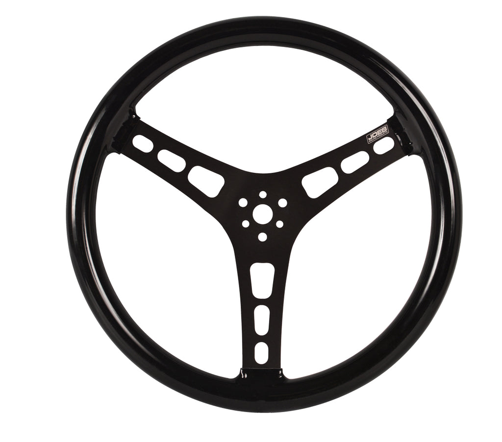 JOES RACING PRODUCTS 13513-CB Steering Wheel 13in Alum Dished Rubber Coated