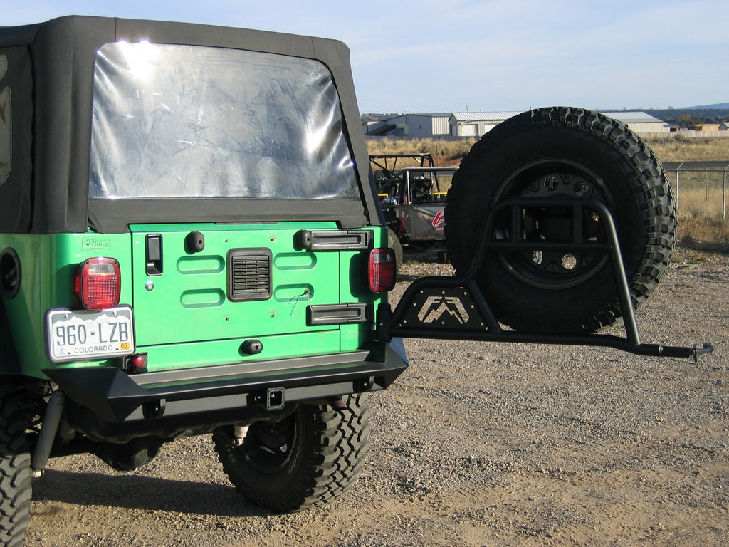 Fab Fours JP-Y1251T-B Spare Tire Carrier for Select Jeep TJ, Jeep Wrangler, Jeep Wrangler JK