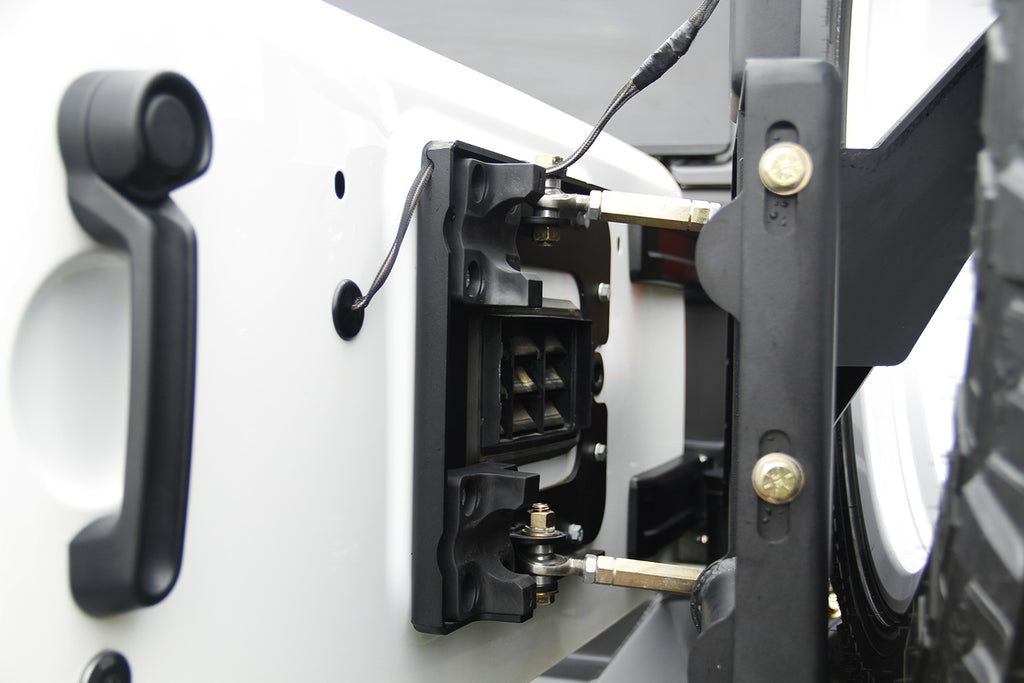 Fab Fours JP-Y1261T-B Off The Door Tire Carrier for Select Jeep Wrangler, Jeep Wrangler JK