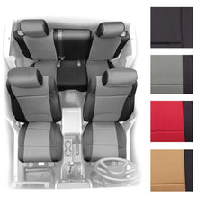 Load image into Gallery viewer, Jeep-0812-Wrangler-Jk-4-Door-Neoprene-Seat-Cover-Set-FrontRear-Charcoal