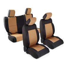 Load image into Gallery viewer, Jeep-1318-Wrangler-Jk-4-Door-Neoprene-Seat-Cover-Set-FrontRear-Tan