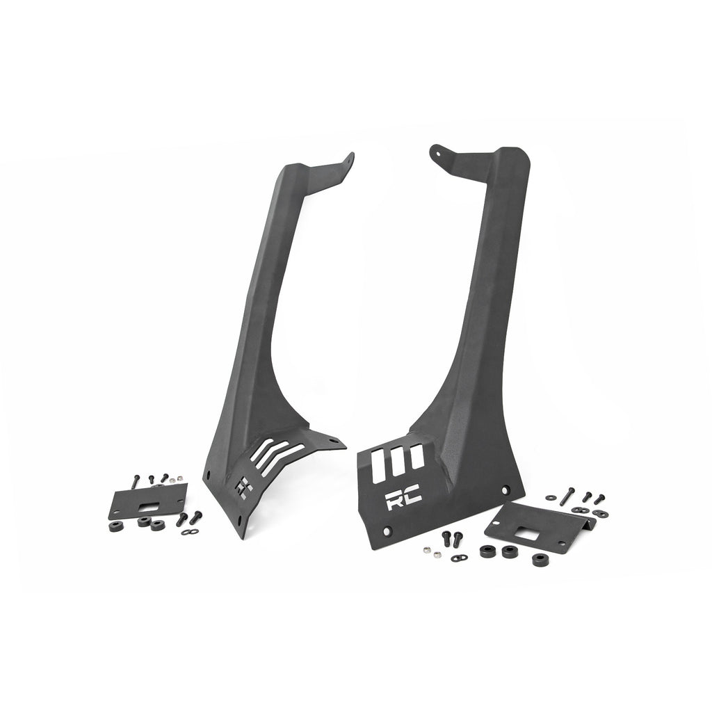 Jeep-50-Inch-Straight-Led-Light-Bar-Upper-Windshield-Kit-(2020-Gladiator-Jt,-18-20-Wrangler-Jl)-Rough-Country