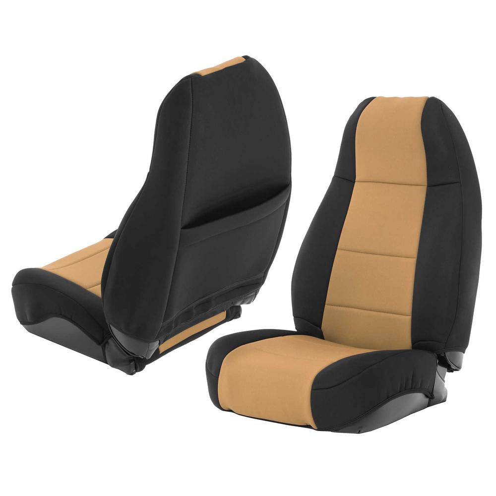 Jeep-9195-Yj-Neoprene-Seat-Cover-Set-FrontRear-Tan
