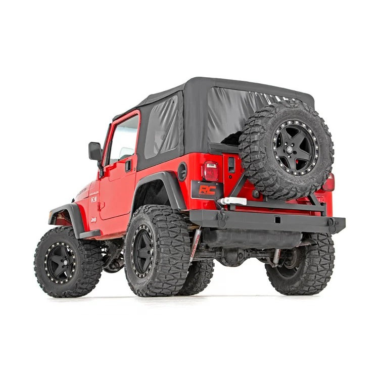 Jeep-Classic-Full-Width-Rear-Bumper-WTire-Carrier-87-06-Wrangler-YjTj-Rough-Country