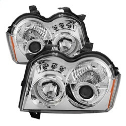 Jeep-Grand-Cherokee-05-07-Projector-Headlights-Led-Halo-Led-Chrm-Low-9006-Pro-Yd-Jgc05-Hl-C