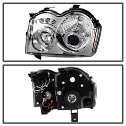 Jeep-Grand-Cherokee-05-07-Projector-Headlights-Led-Halo-Led-Chrm-Low-9006-Pro-Yd-Jgc05-Hl-C