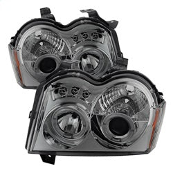 Jeep-Grand-Cherokee-05-07-Projector-Headlights-Led-Halo-Led-Smke-Pro-Yd-Jgc05-Hl-Smc