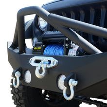 Load image into Gallery viewer, Jeep-Jk-Front-Bumper-WFog-Light-Holes-07-18-Wrangler-Jk-Steel-Mid-Length-Dv8-Offroad