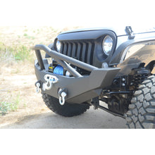 Load image into Gallery viewer, Jeep-Jk-Front-Bumper-WFog-Light-Holes-07-18-Wrangler-Jk-Steel-Mid-Length-Dv8-Offroad