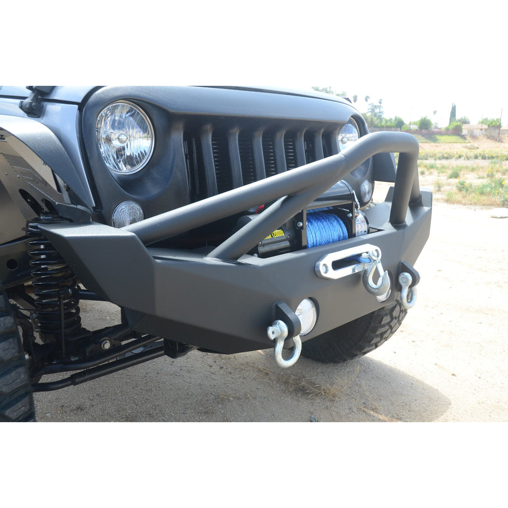 Jeep-Jk-Front-Bumper-WFog-Light-Holes-07-18-Wrangler-Jk-Steel-Mid-Length-Dv8-Offroad