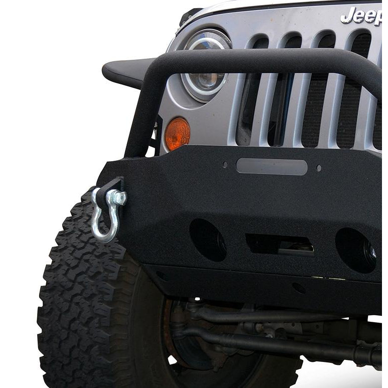 Jeep-Jk-Front-Bumper-WFog-Light-Holes-Fs-16-07-18-Wrangler-Jk-Steel-Stubby-Dv8-Offroad