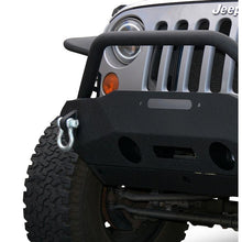 Load image into Gallery viewer, Jeep-Jk-Front-Bumper-WFog-Light-Holes-Fs-16-07-18-Wrangler-Jk-Steel-Stubby-Dv8-Offroad