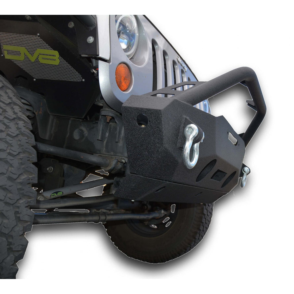 Jeep-Jk-Front-Bumper-WFog-Light-Holes-Fs-16-07-18-Wrangler-Jk-Steel-Stubby-Dv8-Offroad