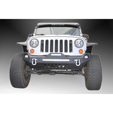 Load image into Gallery viewer, Jeep-Jk-Front-Bumper-WFog-Light-Holes-Fs-17-07-18-Wrangler-Jk-Steel-Mid-Length-Dv8-Offroad
