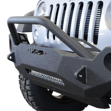 Load image into Gallery viewer, Jeep-Jk-Front-Bumper-WFog-Light-Holes-Fs-19-07-18-Wrangler-Jk-Steel-Mid-Length-Dv8-Offroad