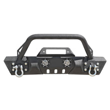 Load image into Gallery viewer, Jeep-Jk-Front-Bumper-WLed-Lights-07-18-Wrangler-Jk-Steel-Mid-Length-Stubby-WWinch-Plate-Dv8-Offroad