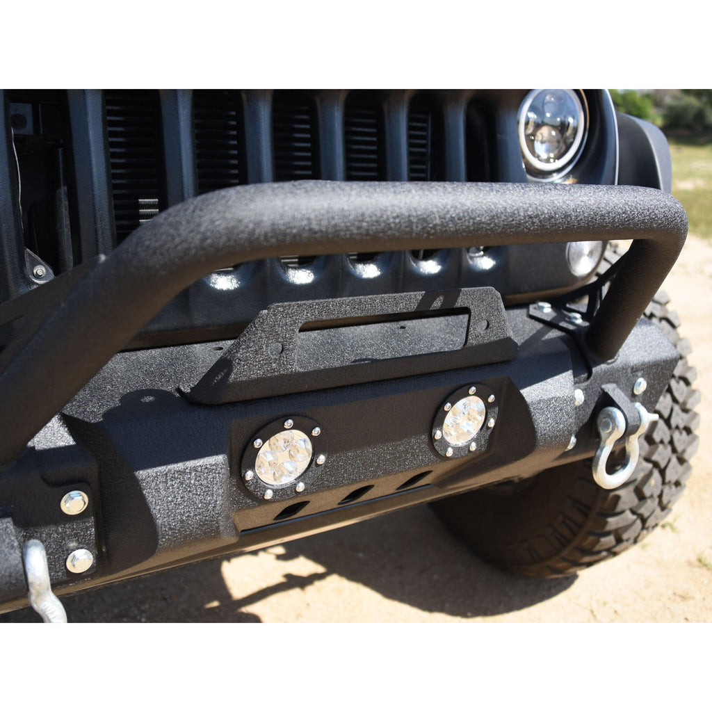 Jeep-Jk-Front-Bumper-WLed-Lights-07-18-Wrangler-Jk-Steel-Mid-Length-Stubby-WWinch-Plate-Dv8-Offroad