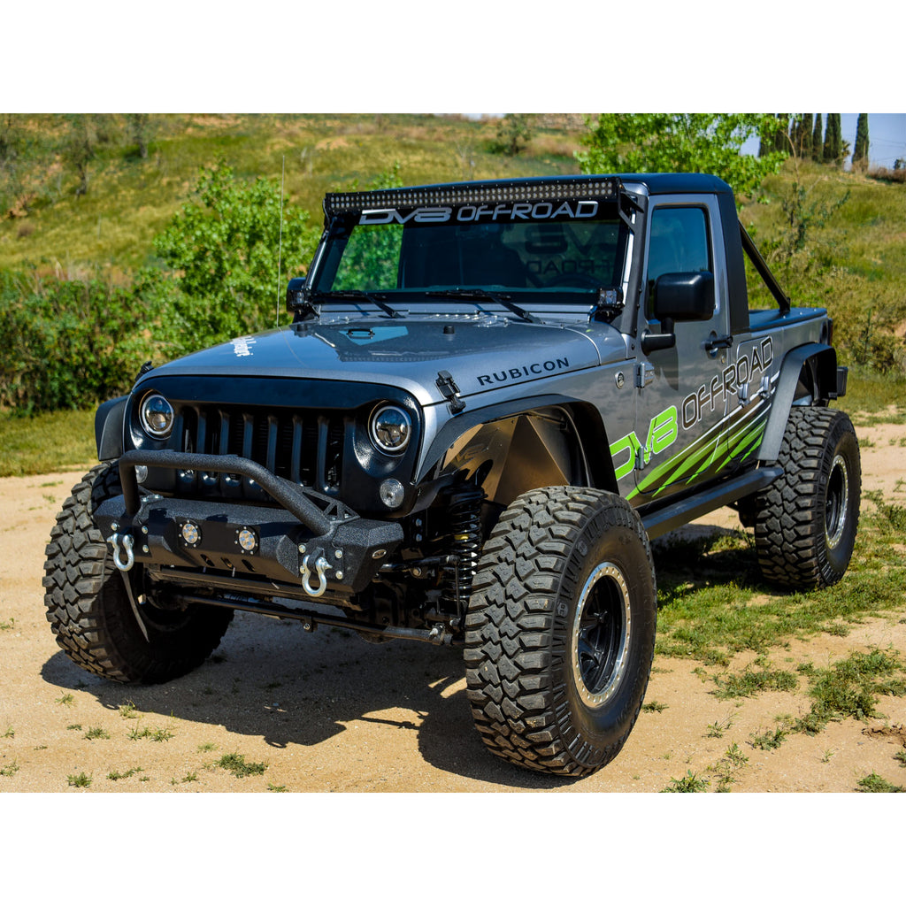 Jeep-Jk-Front-Bumper-WLed-Lights-07-18-Wrangler-Jk-Steel-Mid-Length-Stubby-WWinch-Plate-Dv8-Offroad