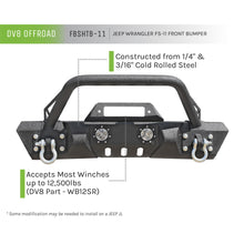 Load image into Gallery viewer, Jeep-Jk-Front-Bumper-WLed-Lights-07-18-Wrangler-Jk-Steel-Mid-Length-Stubby-WWinch-Plate-Dv8-Offroad
