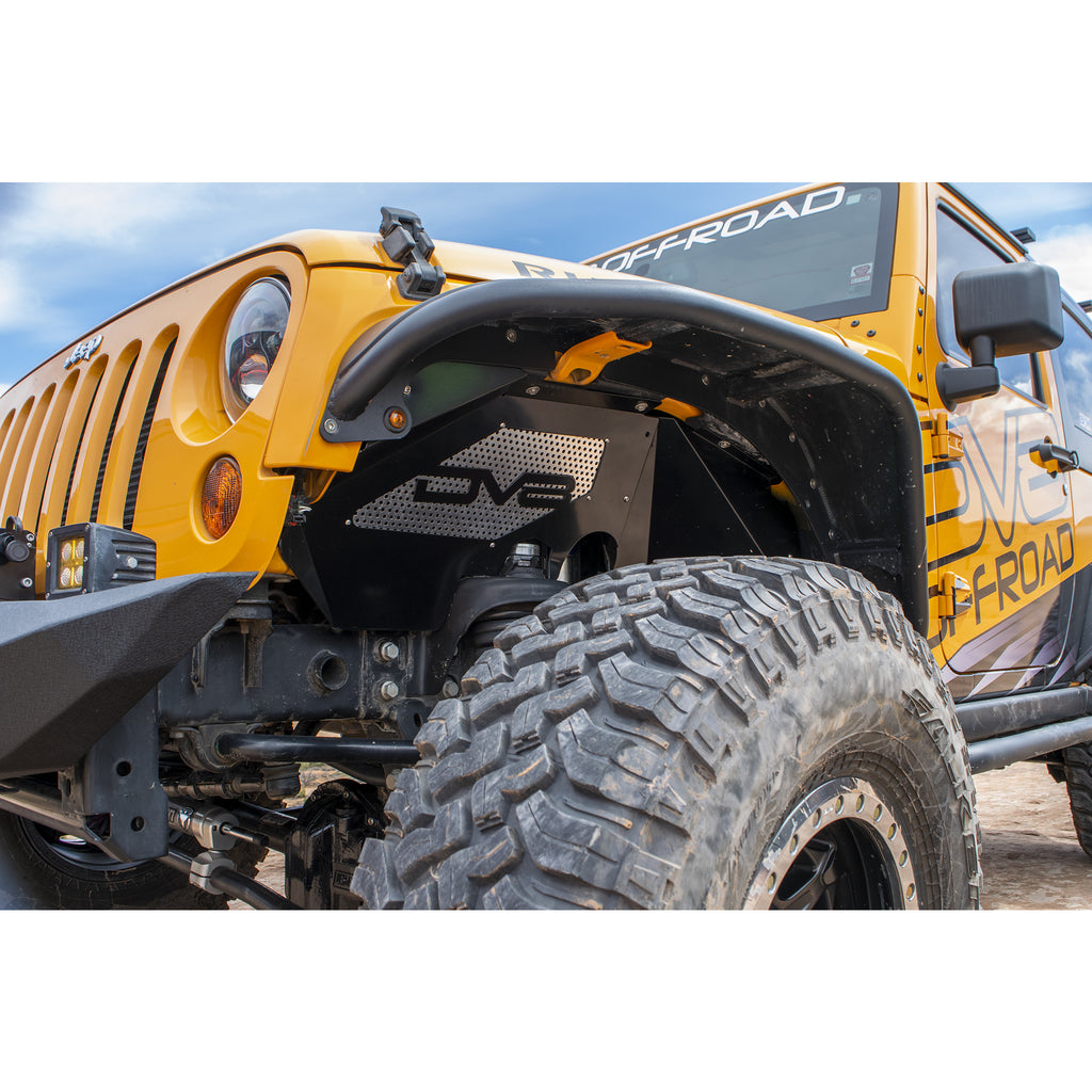 Jeep-Jk-Inner-Fender-Front-Black-07-18-Wrangler-Jk-Aluminum-Dv8-Offroad