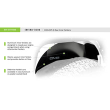 Load image into Gallery viewer, Jeep-Jk-Inner-Fender-Rear-Black-07-18-Wrangler-Jk-Aluminum-Dv8-Offroad