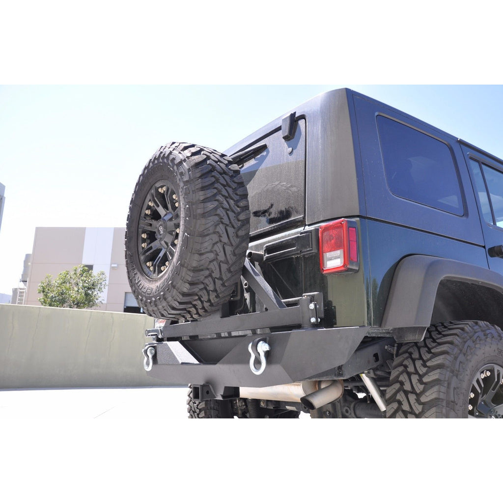 Jeep-Jk-Rear-Bumper-WTire-Carrier-07-18-Wrangler-Jk-Aluminum-Handle-Black-Dv8-Offroad