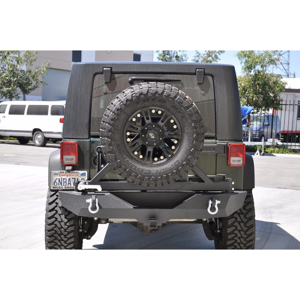 Jeep-Jk-Rear-Bumper-WTire-Carrier-07-18-Wrangler-Jk-Aluminum-Handle-Black-Dv8-Offroad