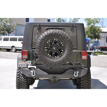 Load image into Gallery viewer, Jeep-Jk-Rear-Bumper-WTire-Carrier-07-18-Wrangler-Jk-Aluminum-Handle-Black-Dv8-Offroad