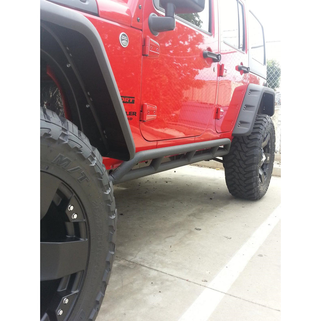 Jeep-Jk-Rock-GuardSliders-Black-07-18-Wrangler-Jk-4-Door-Steel-Dv8-Offroad